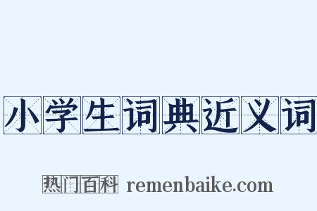 小学生词典近义词是什么意思的图片